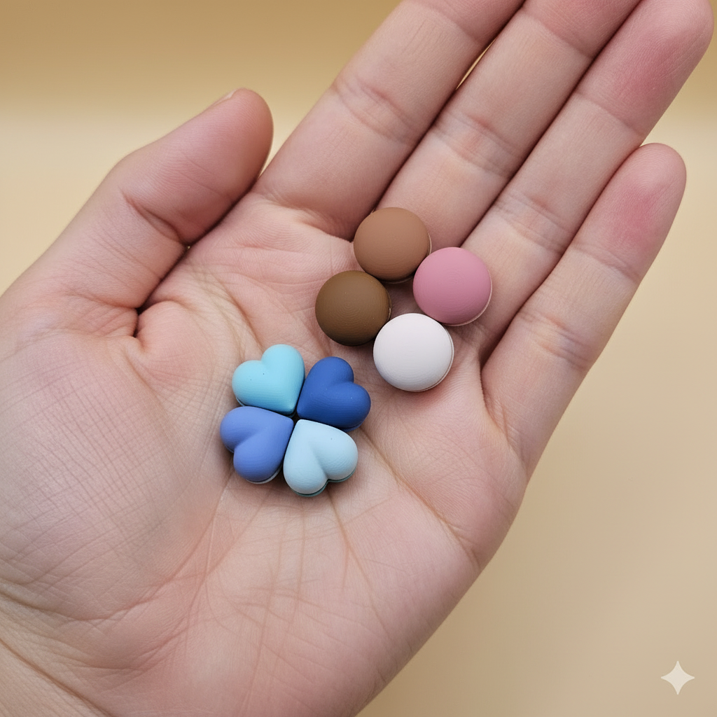 TinySnap Pastel Heart & Macaron Refrigerator Magnets