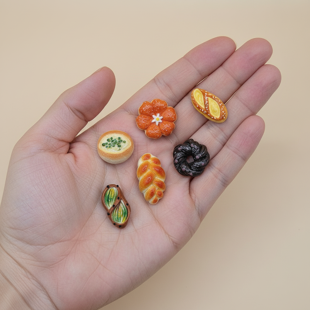 Creative 3D Realistic French Bakery Fridge Magnets
