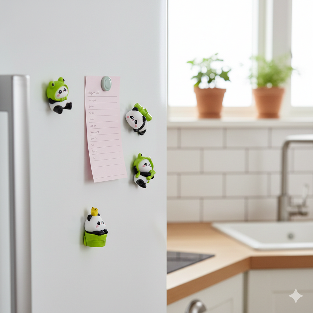Adorable 3D Cartoon Panda Fridge Magnets