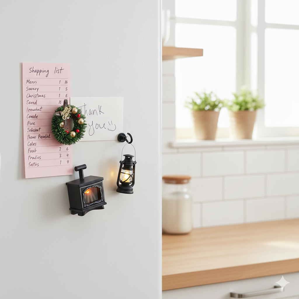 Miniature Christmas Wreath Fridge Magnets
