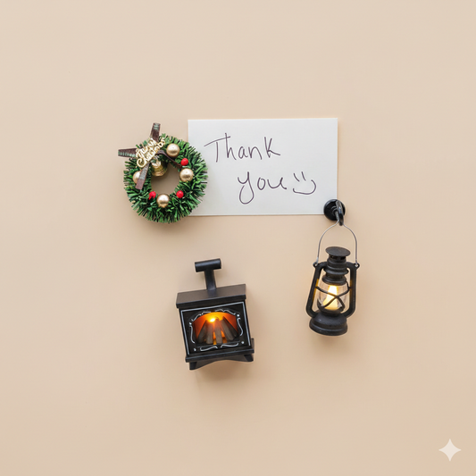 Miniature Christmas Wreath Fridge Magnets