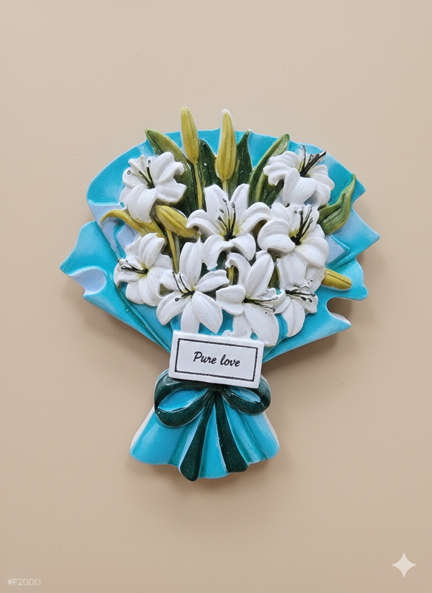 Creative 3D Flower Bouquet Fridge Magnets
