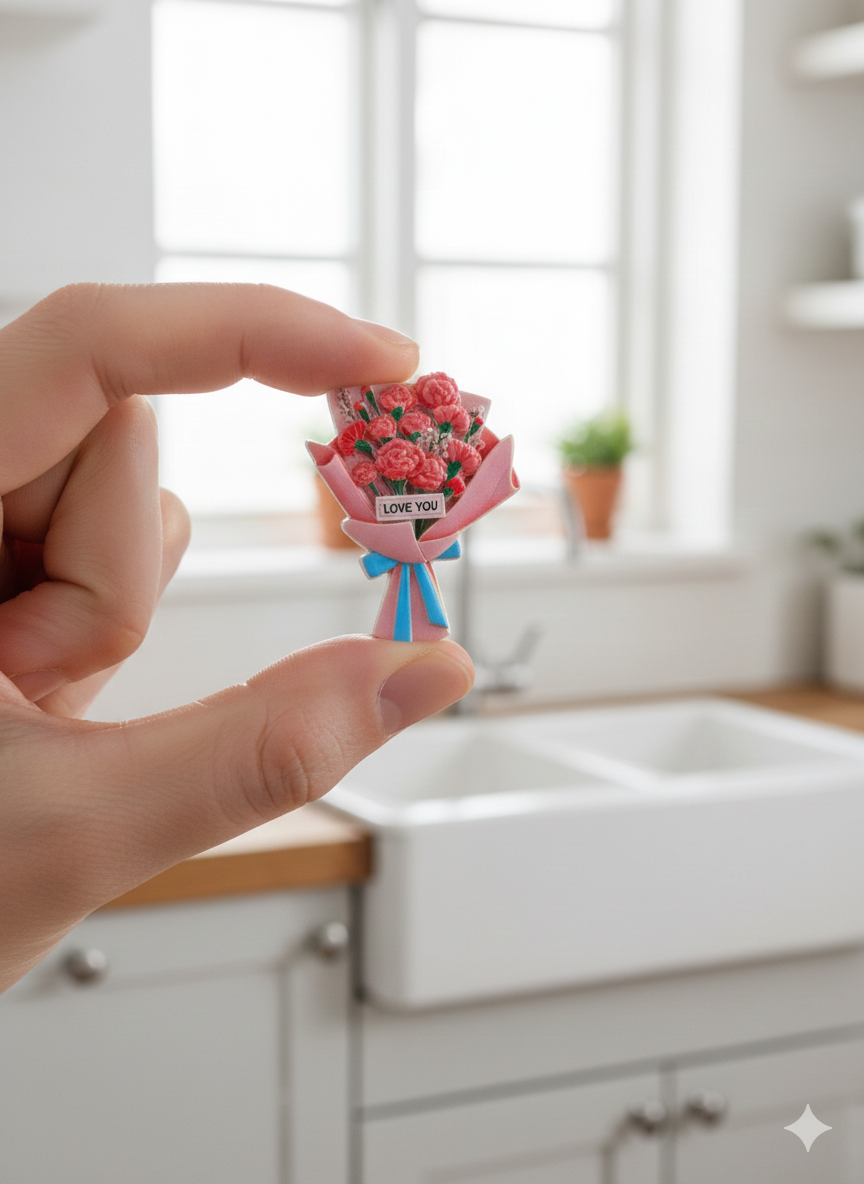 Creative 3D Flower Bouquet Fridge Magnets