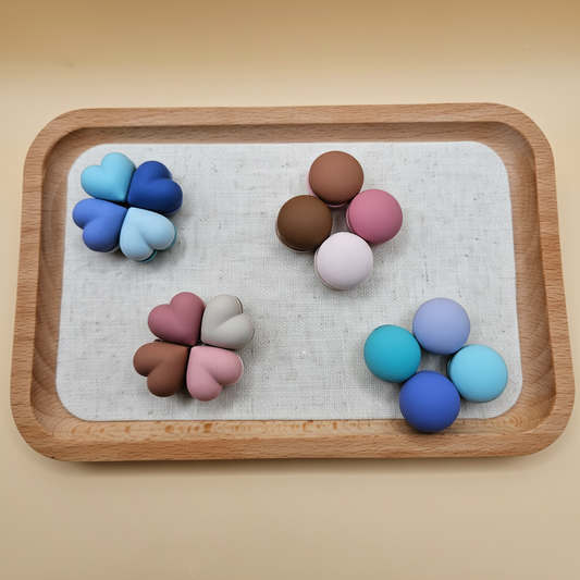 TinySnap Pastel Heart & Macaron Refrigerator Magnets