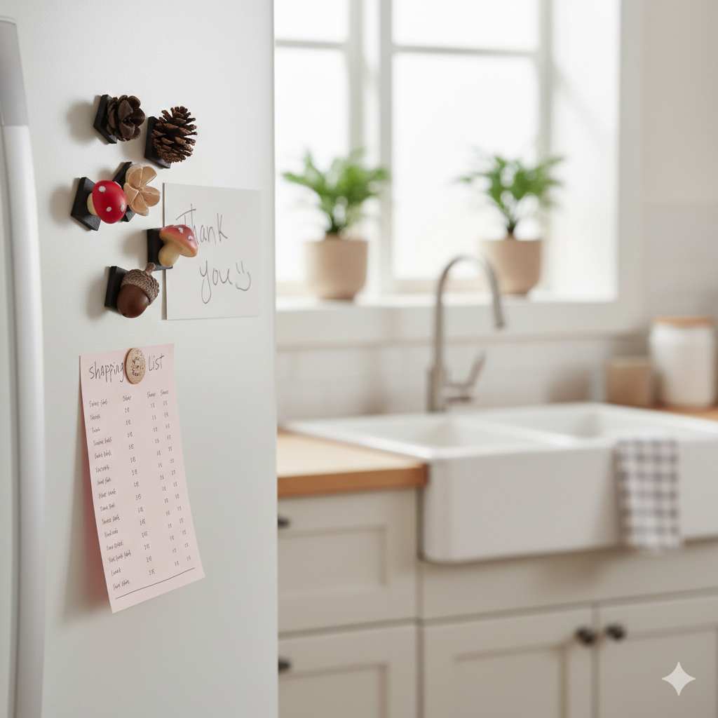 Realistic 3D Mushroom & Forest Specimen Fridge Magnets