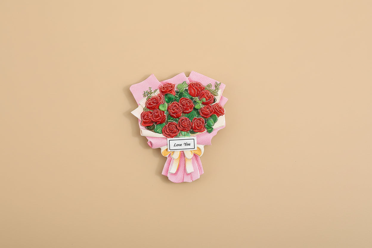 Creative 3D Flower Bouquet Fridge Magnets